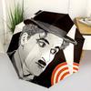 1pc Charlie Chaplin Automatic Folding Umbrella, Portable Collapsible Design, Casual Outdoor Accessory L1127027