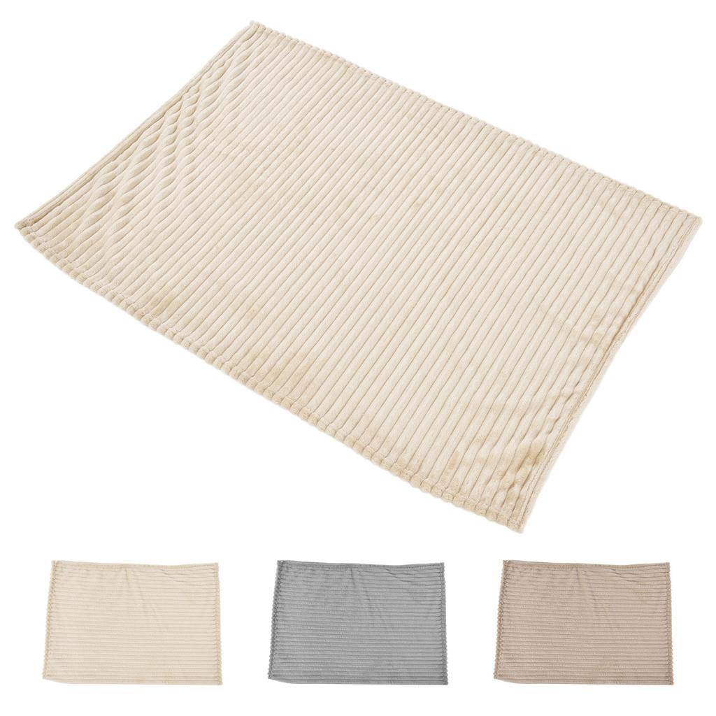 Flannel Throw Blanket Plush Fluffy Light Breathable Fine Workmanship Stylish Simple Soft Blanket