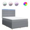 VidaXL Sommier à lattes de lit avec matelas Gris clair 140x190cm Tissu 3294365