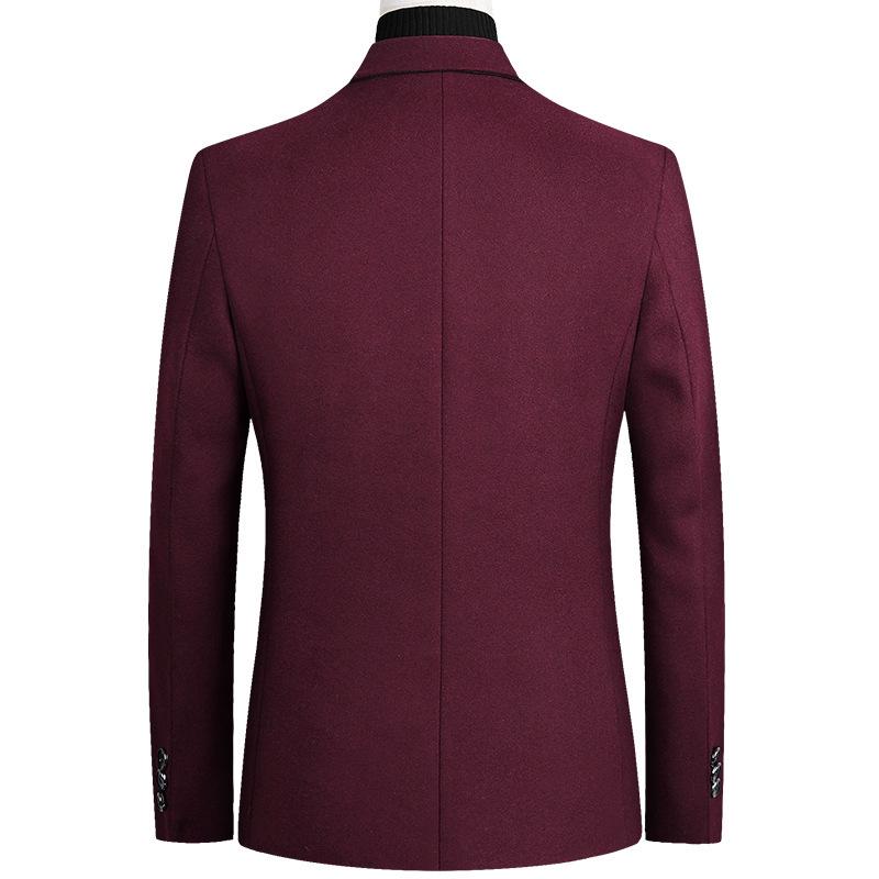 Men's Single-Breasted Wool Blazer - 2025 Autumn/Winter Business Casual Jacket
