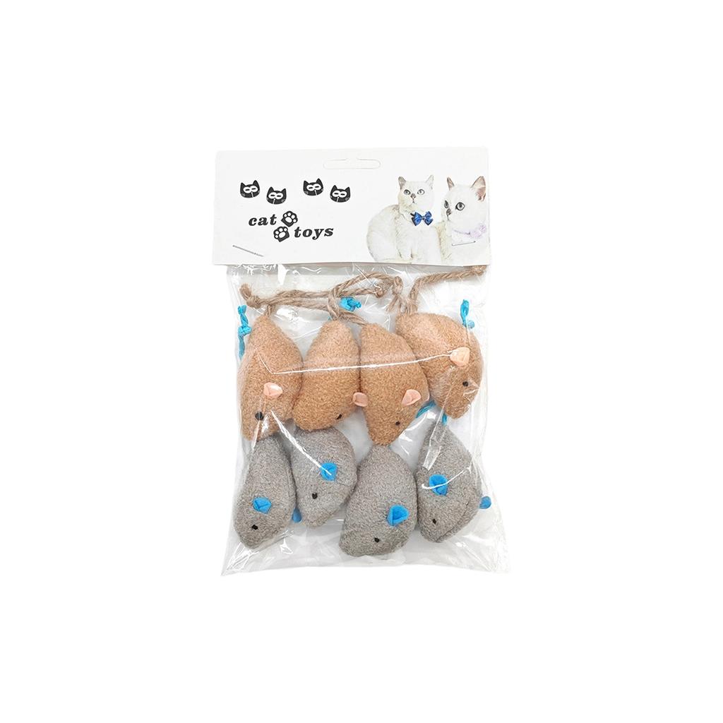 Catnip Plush Mouse Cats Toys Set, Interactive Cats Mice Toys With Silvervine & Catnip For Indoor Cats, Teething & Hunting Chew Toys, Value Pack