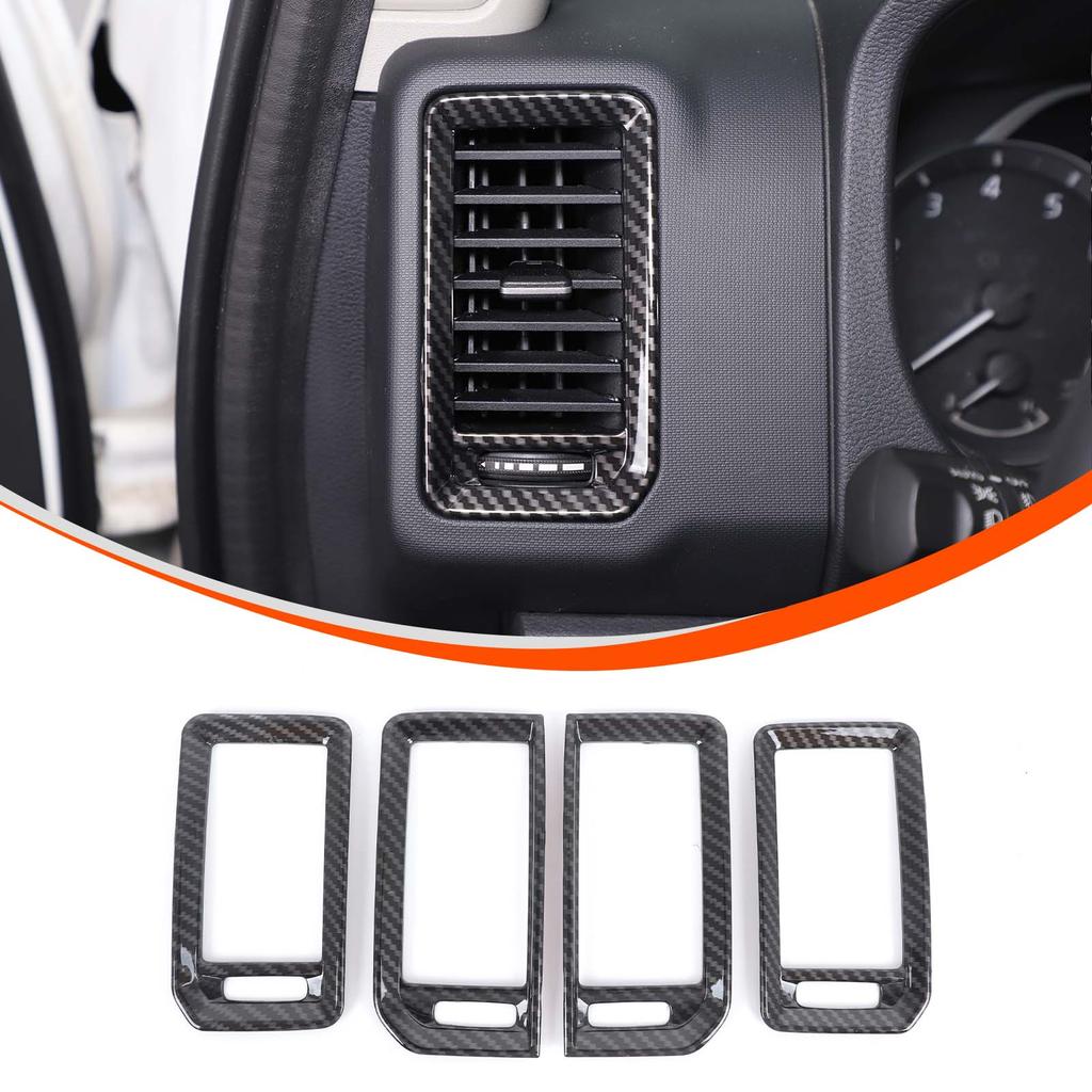 ABS Material Carbon Fiber Pattern Central Control Air Outlet Steering Wheel Grid Decorative Cover For Nissan Frontier -2024