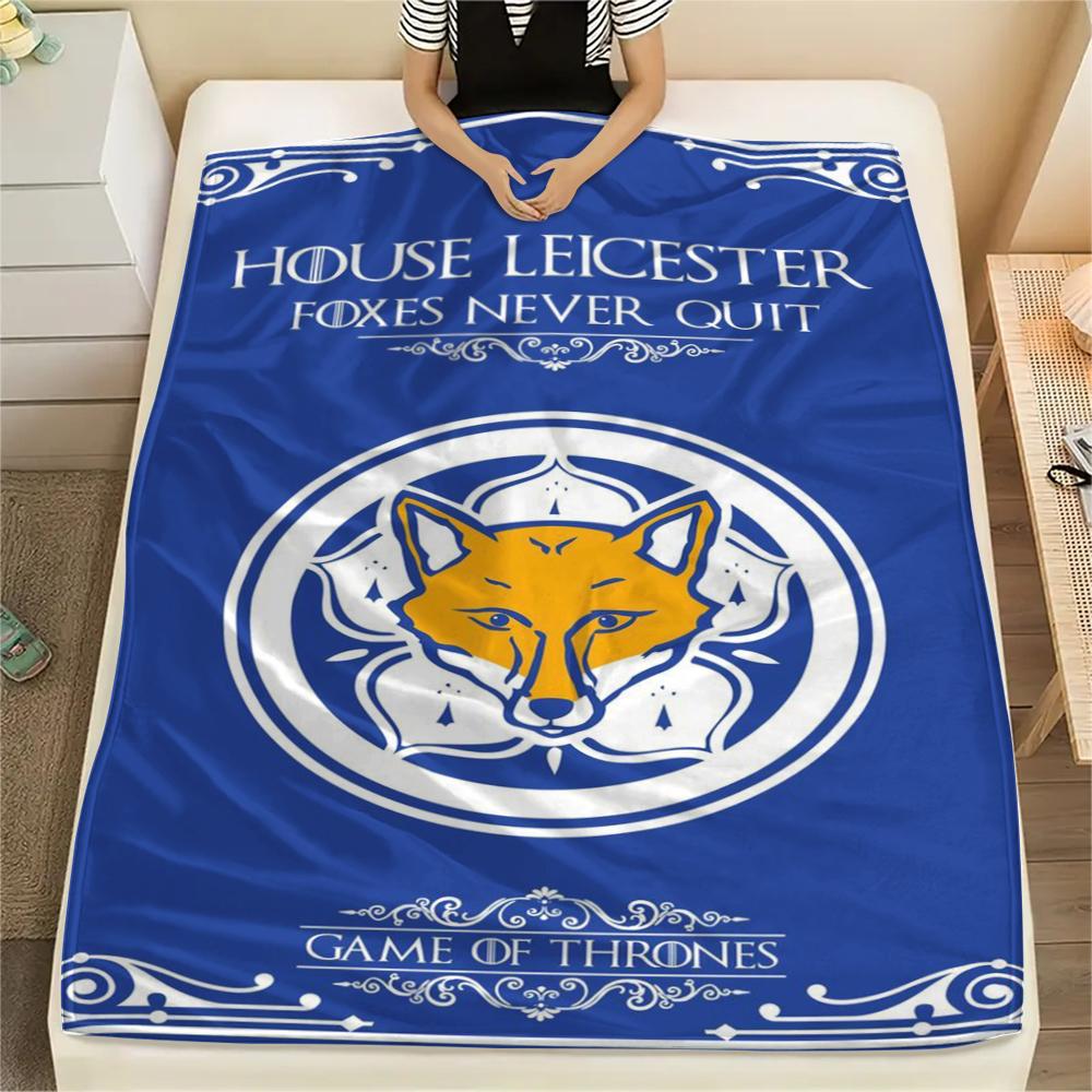 1pc leicester city Print Flannel Blanket, High quality Comfortable for All Seasons, Home Decor, Warmth and Comfort, Perfect for Christmas Gifts69