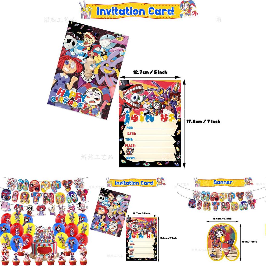 Das erstaunliche digitale Zirkus-Ballon-Set Papiermaterial Europäischer und amerikanischer Stil Perfekt für Geburtstagsfeiern