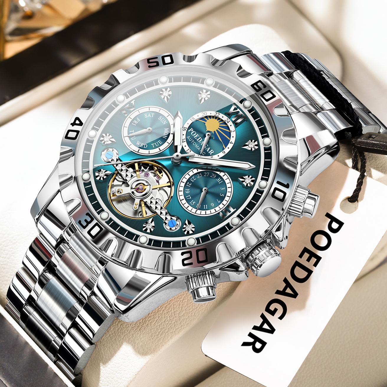 POEDAGAR 1423 Top Luxury Hollow Automatic