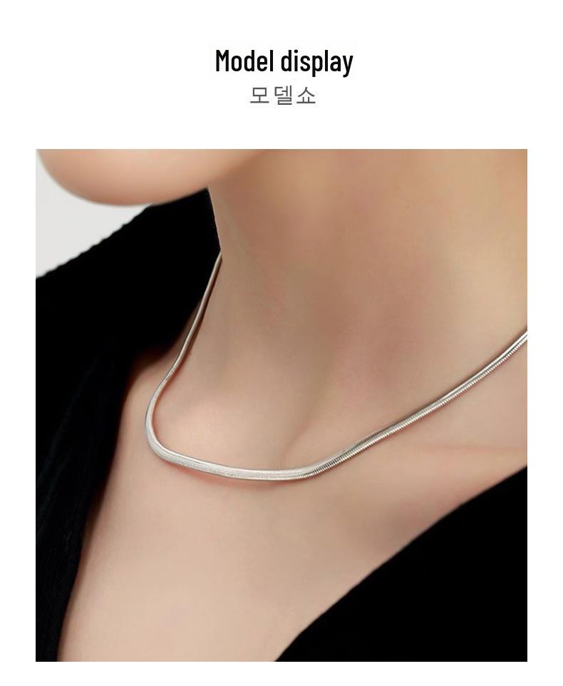 925 Sterling Silver Italian Snake Chain Necklace - Stylish, High-End, Versatile Accessory