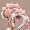 Cute Plush Headbands For Women Bear Hairbands Girls Makeup Headband Wash Face Head Band Non-Slip Flower Hair Hoop Headwear