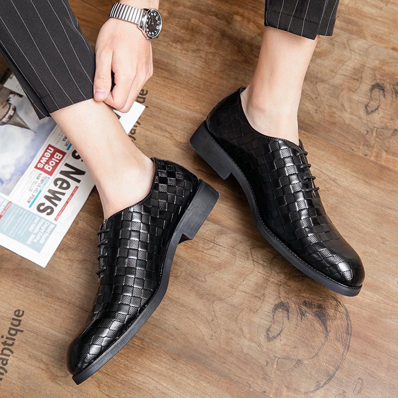 New men's leather shoes Fashionable minimalist style Wedding Trend Outdoor Leisure Business Office Men's Shoes Plus Size 46