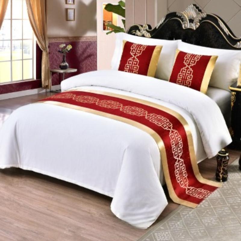 Simple Modern Household Bed Flag New Wedding Bedroom Hotel Bed Bed Runner Patterned Bed Tail Scarf Bed Cover