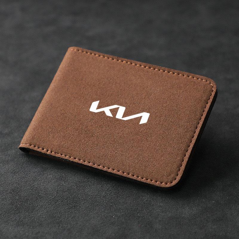 SBHX3 Car Driver License Cover Suede Anti-Fur Car Driving Documents Case Credit Card Holder for Kia KN K3 K9 Sportage Ceed Picanto Rio
