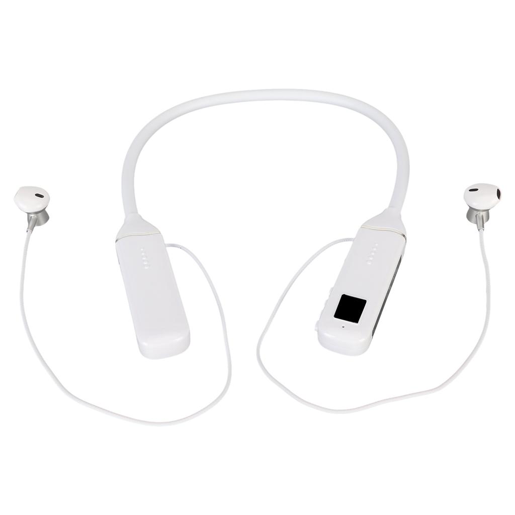 Bluetooth Neckband Headphone LED Power Display Memory Card Playback Magnetic Earbuds Headset with