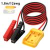Starthilfe für Dewalt/Makita/Ryobi/Milwaukee/ 18/20V Batterie Autobatterie-Zündgerät Notstrom für das Auto Starthilfekabel 12AWG Kabel