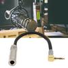 Audio Cable 90 Degree Right Angle High Fidelity 0.2m 3.5mm To 6.5mm/6.35mm AUX Extension Cord for Microphone