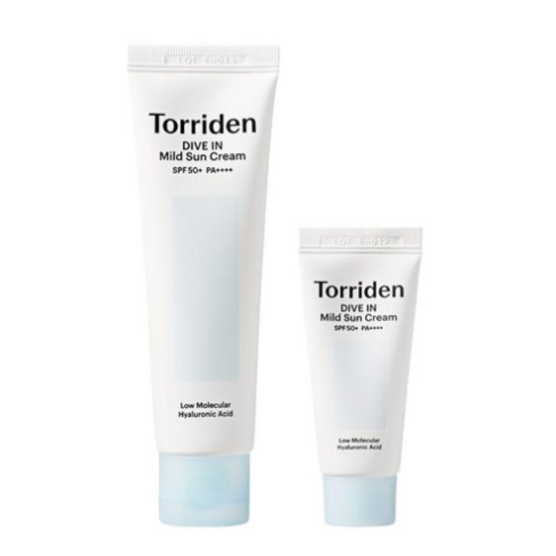Набор TORRIDEN DIVE-IN Мягкий Минеральный Солнцезащитный Крем SPF50+ PA++++ 60мл + 20мл – Увлажняющий Физический Солнцезащитный Крем для Чувствительной Кожи