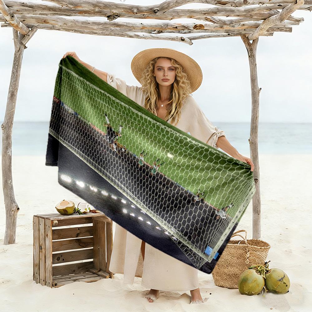 Football Legends Celebration Beach Towel Super Soft Microfiber Quickdry Fabric Comfortable Lightweight
