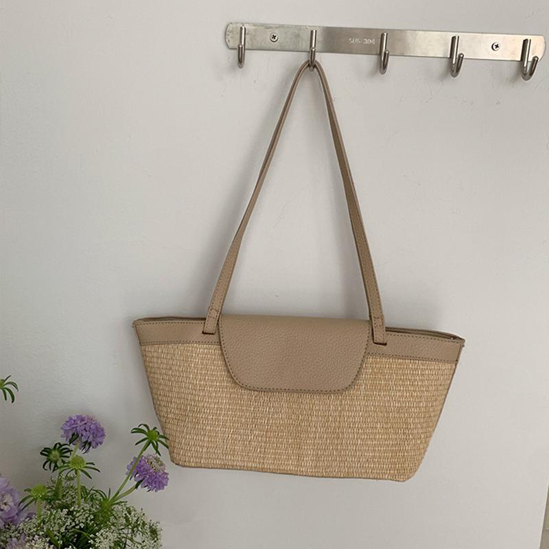 Summer Straw Woven Women Tote Bag Casual Lage Capacity Female Shoulder Bag New Fashion Luxury Designer Handbags
