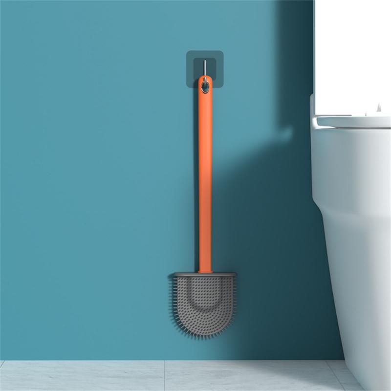 Light Luxury Toilet Brush Household Long-Handled TPR Brush Head No Dead Corners Durable Toilet Brush Bathroom Accessories