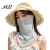 Full Coverage Neck Gaiter Women Face Sun Protection Mask, Cotton Dot Print UV Summer Shield Mask Cover, Foldable Scarf for Driving Cycling Camping