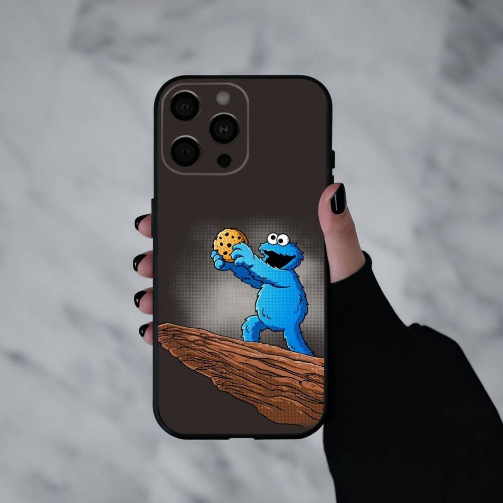 C-Cookie-M-Monster-R Funny Phone Case For iPhone 17pro,16,15,14,13,12,11 Plus,Pro Max,XS,Soft Silicone Black Cover