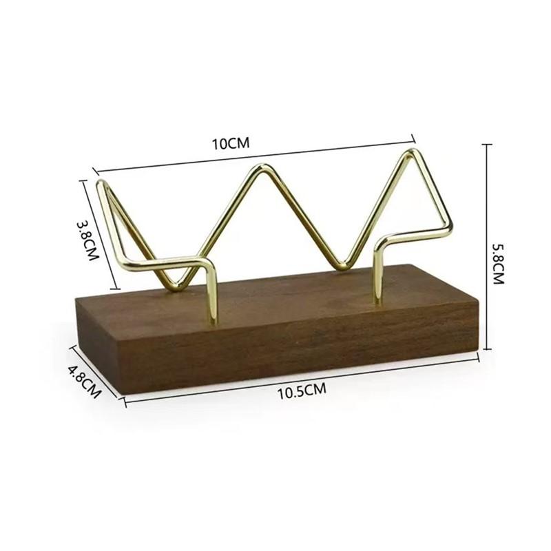 Wooden Business Card Display Stand Durable Solid Wood Desktop Organizer for Business Trip Office Front Desk Use