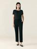 ROEM Basic Round Neck Short Sleeve Blouse Rmblg24R03