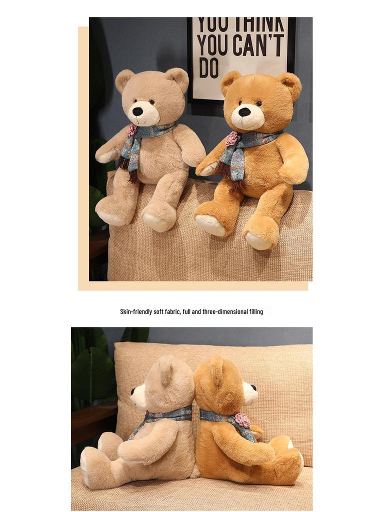 Large Plush Teddy Bear Scarf for Kids - Valentine's and Wedding Gift