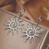 Orecchini Pendenti a Spirale Girasole in Metallo Acciaio Inossidabile per Donna Vintage Colore Oro Sole Geometrico Orecchini a Goccia Gioielli Regalo