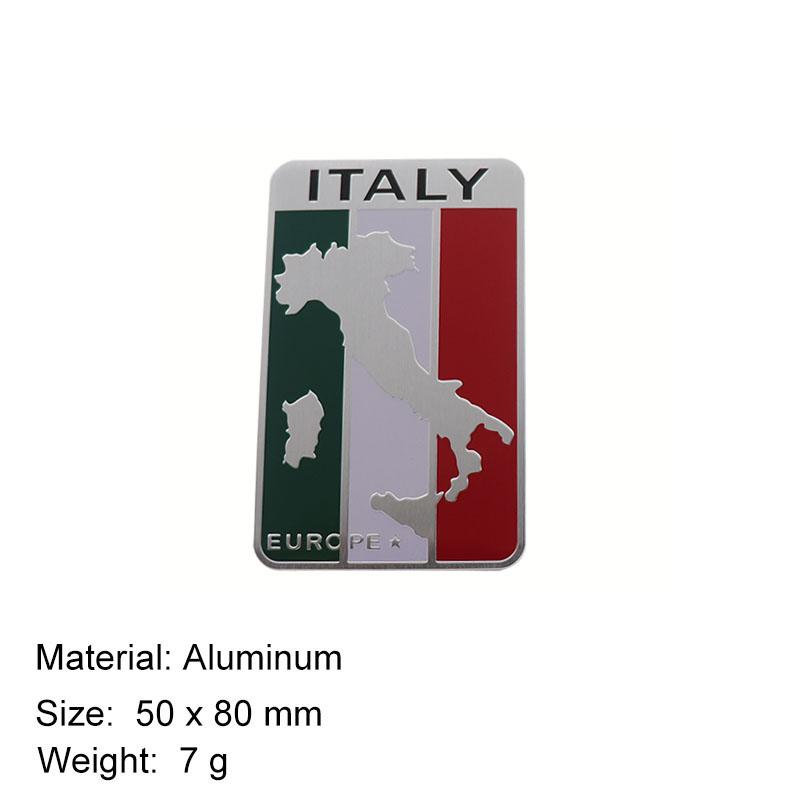 Premium Italy Italian National Flag for Laptop Wall SUV Off Road car Engine Hood Fender trunk Tail Rear Decal Emblem Badge Sticker