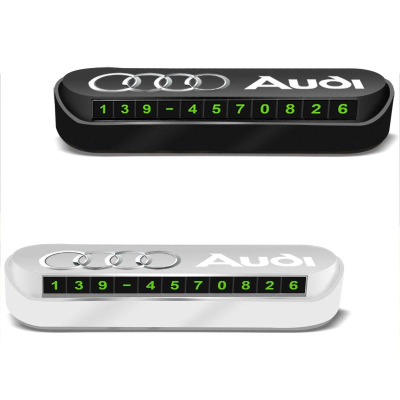 1Pcs New Car Temporary Parking Card Plate Badge Car Styling for Audi S5 S6 S7 S4 S8 TT TTS A4 B8 A3 B6 A6 C7 C6 B7 Q5 Q7 C5 A5 B5 A7 A1
