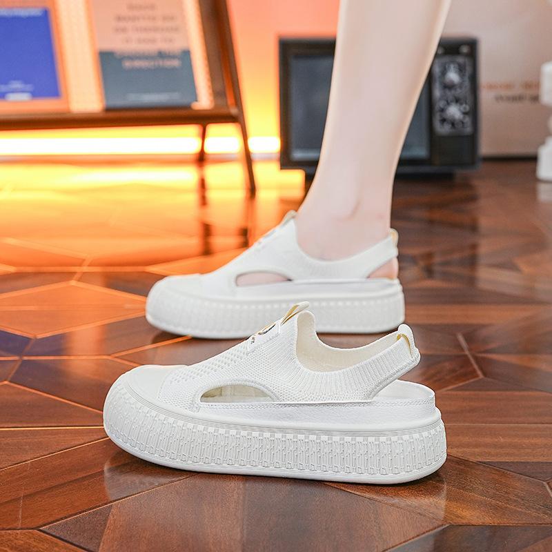 Fashion Thick-soled Summer New Little White Shoes Women's Mesh Breathable Shoes Niche Versatile Summer Casual Board Shoes