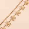 Vintage Metall Ausschnitt Blume Kette Ethnischer Stil Körperkette Lässige Dekoration Nähte Taillenkette Frauen