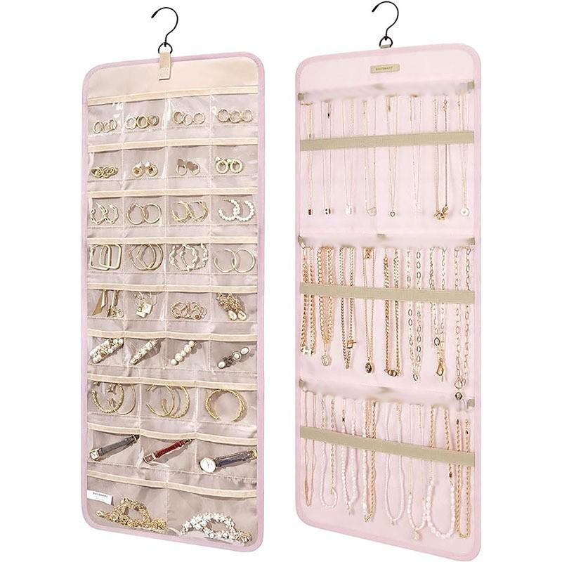 Double-Sided Hanging Jewelry Bag for Anti-Oxidation Storage of Earrings, Necklaces, and Rings