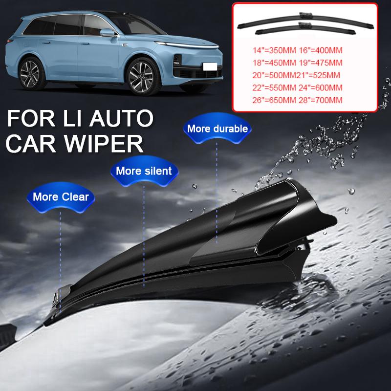 2PCS Car Blade Windshield Rubber Wiper For LIXIANG LI AUTO L6 L7 L8 L9 ONE 2022-2026 Cleaning Protect Auto External Accessory