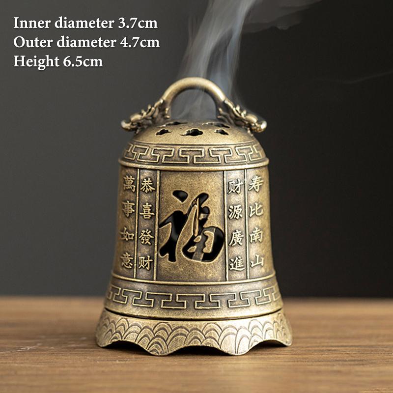 Vintage Alloy Incense Burner Stick Holder Three Legged Hollow Out Mini Sandalwood Censer Incense Burner Home Decoration