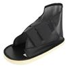 Cast Shoe Prevent Slip Shock Absorbing Adjustable Faux Leather Post Operative Shoe for Swollen Broken Foot Toe XL