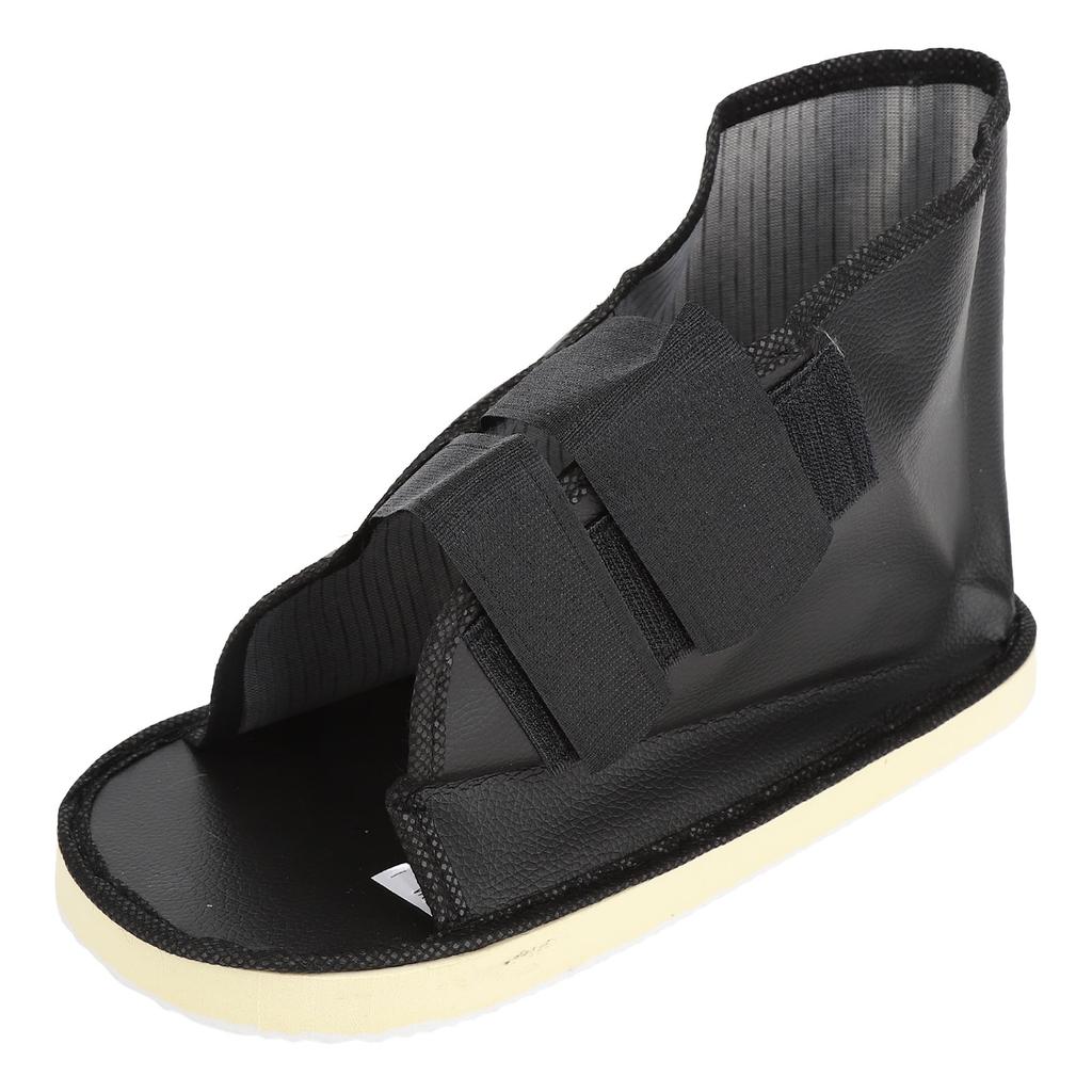 Cast Shoe Prevent Slip Shock Absorbing Adjustable Faux Leather Post Operative Shoe for Swollen Broken Foot Toe XL
