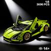 3696Pcs High-Quality Racing Car Construction Model Kit, Assembly Construction Plaything Present For Adults, Young Boys & Collectors