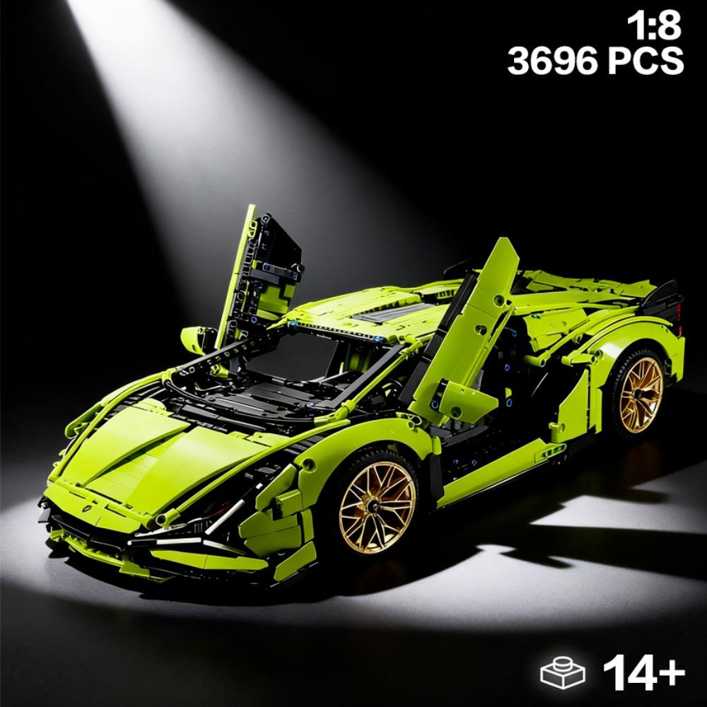 3696Pcs High-Quality Racing Car Construction Model Kit, Assembly Construction Plaything Present For Adults, Young Boys & Collectors