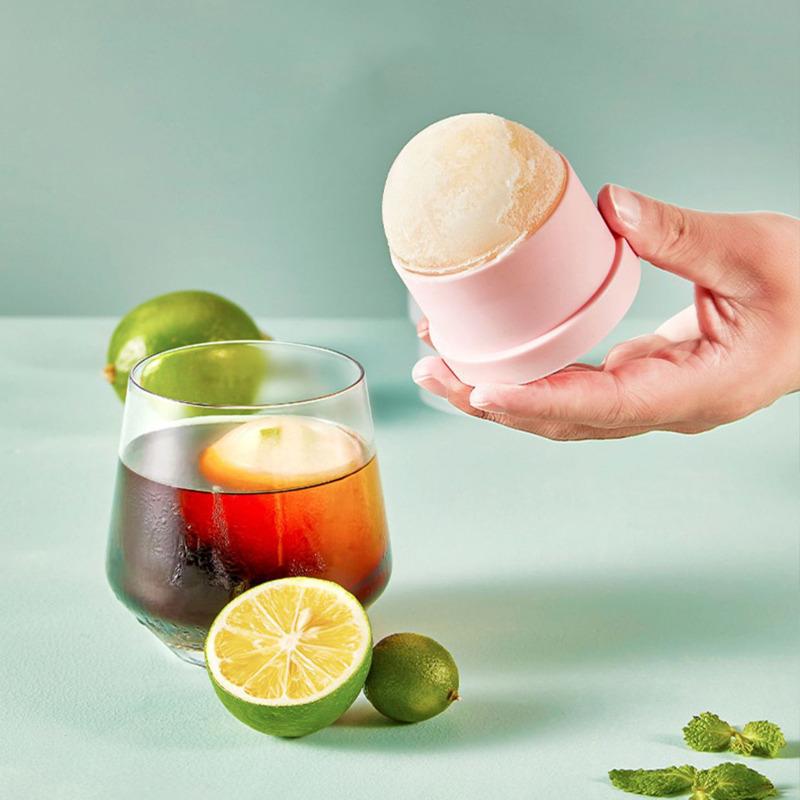 Silicone Sphere Ice Cube Mold Kitchen Stackable Slow Melting Diy Ice Ball Round Jelly Making Mould For Cocktail Whiskey Drink
