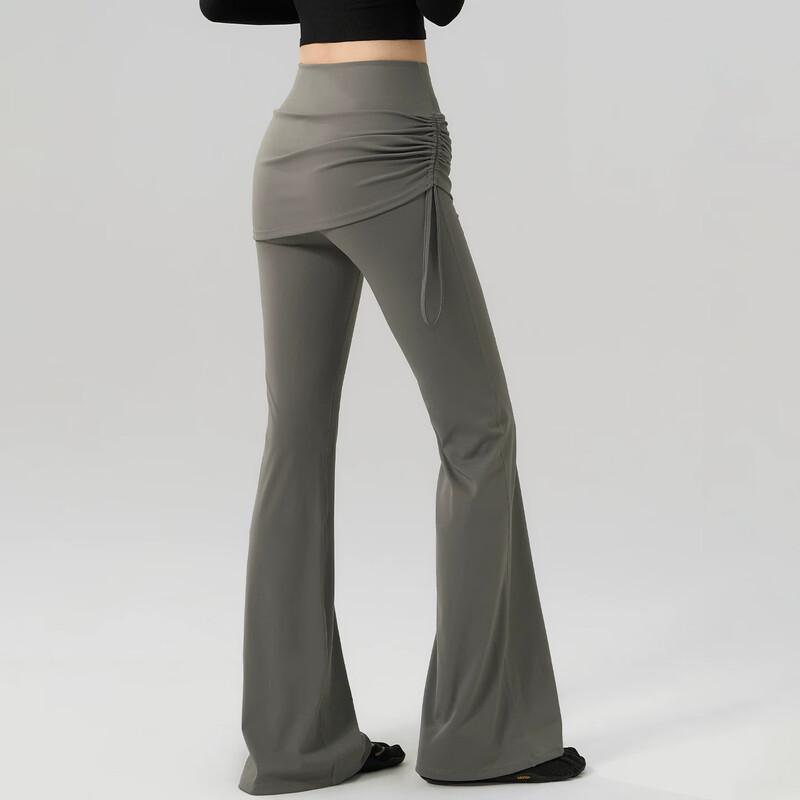MITAOGIRL Faux Two-Piece Yoga Flared Pants