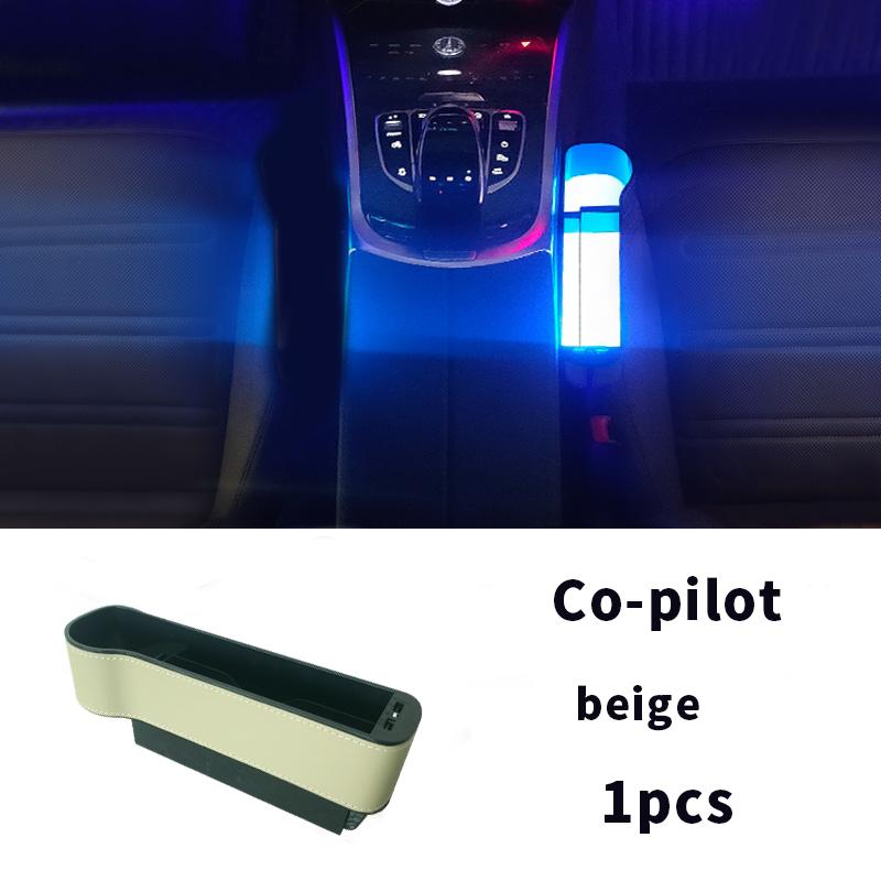 

Для Volvo xc60 xc90 s90 v90 s60 v60 xc40 ящик для хранения автокресла многофункциональный атмосферный световой короб автомобиля Copilot Beige 1pcs