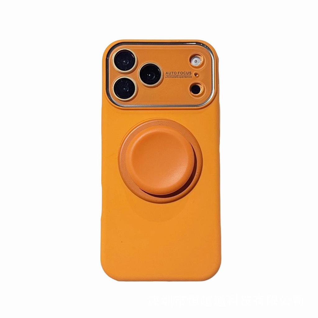 Liquid Silicone iPhone 17 Pro Max Case with Stand - Solid Color Airbag Design