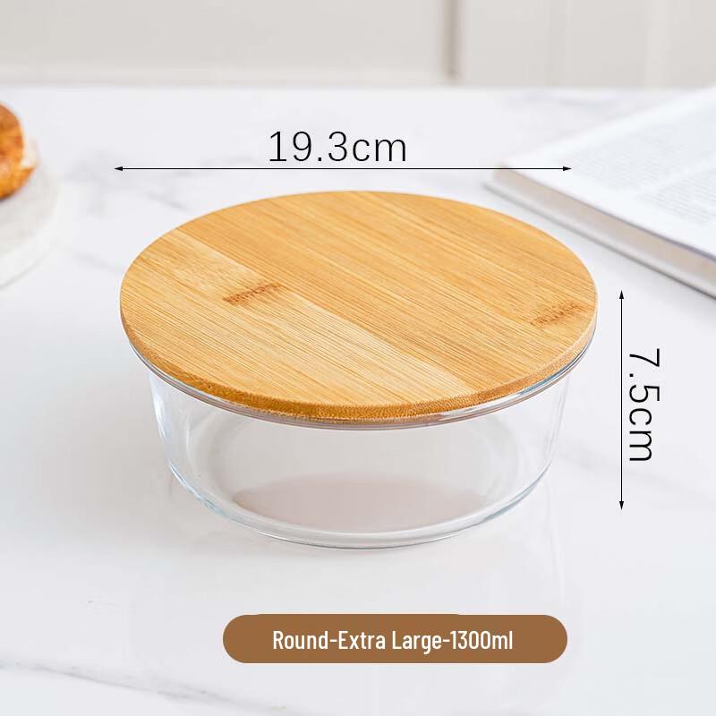 WA Glass Food Container with Bamboo Lid