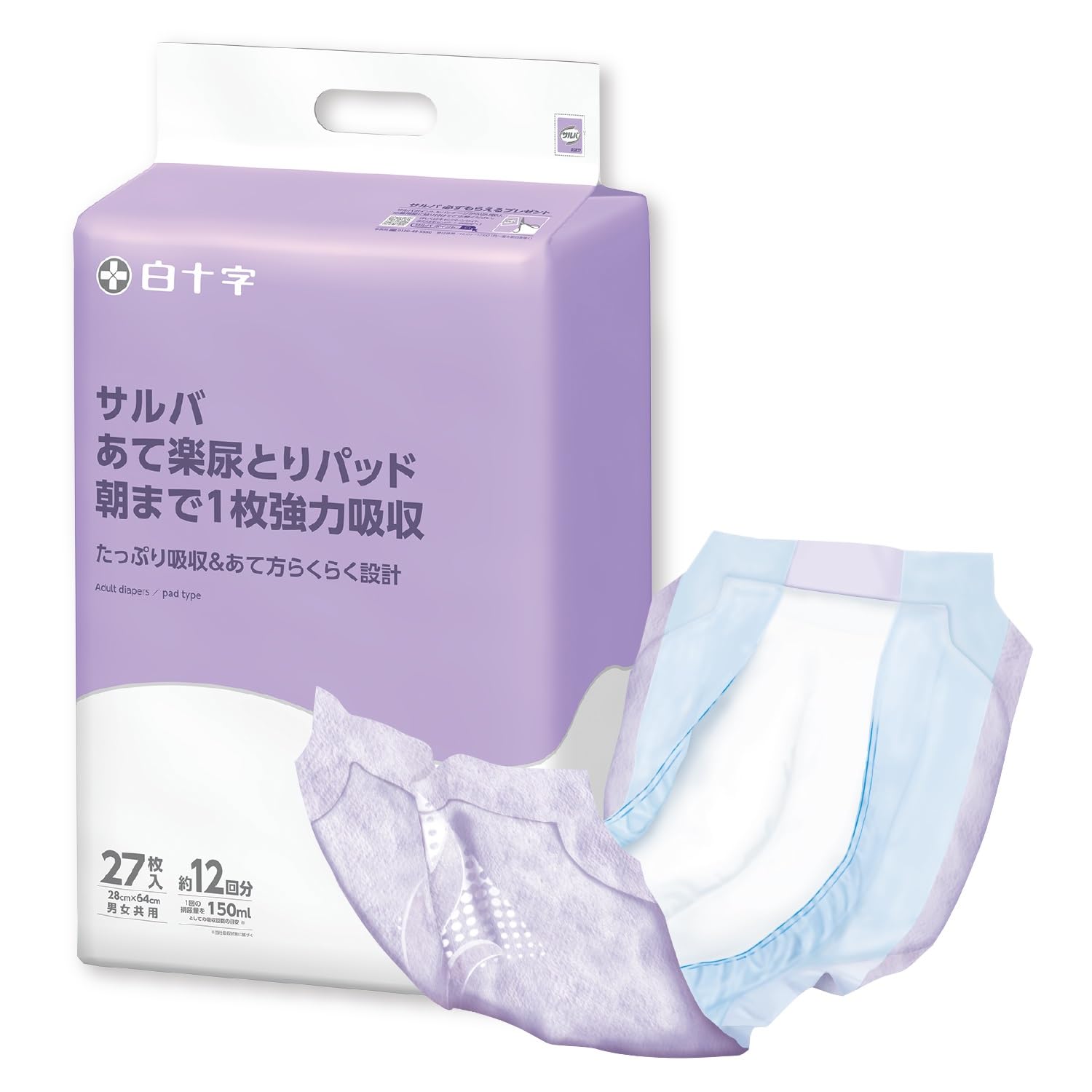 

Salva Hakujuji Deep Sleep Strong 12 27 Накладки ленточного типа, Впитываемость, Впитывания, Накладки, Унисекс, фиолетовый