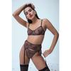 Icon Leopard Patterned Tulle Underwear Set