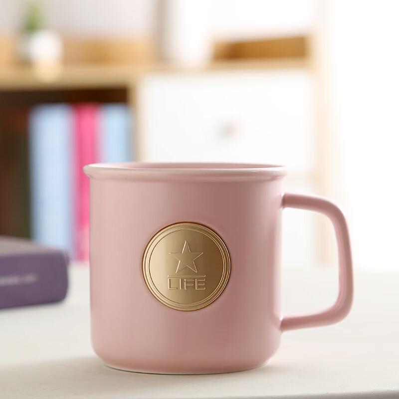 Creative Ceramic Letter Emblem Mug