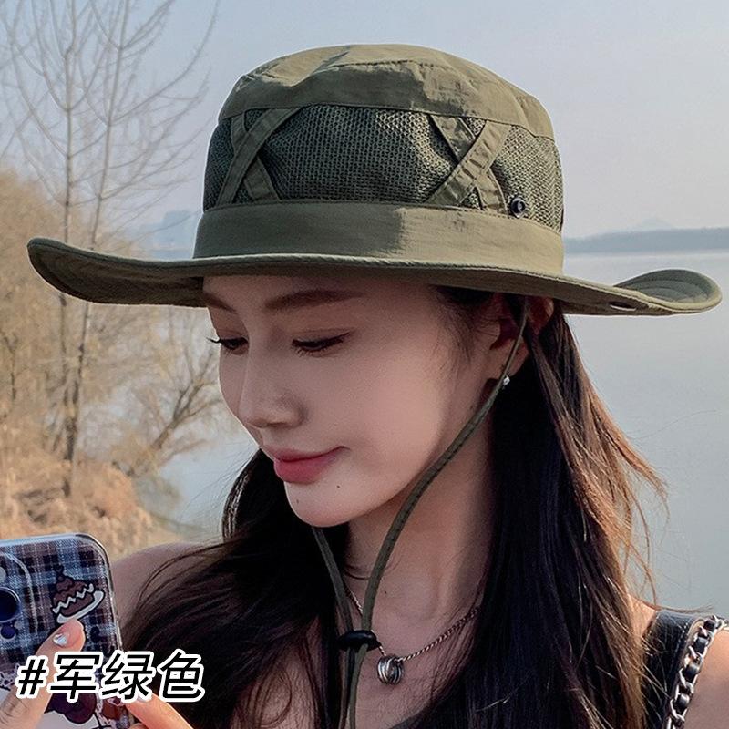 Summer eaves fisherman hat UV protection sun hat women outdoor fishing sun protection breathable mountaineering sun hat men