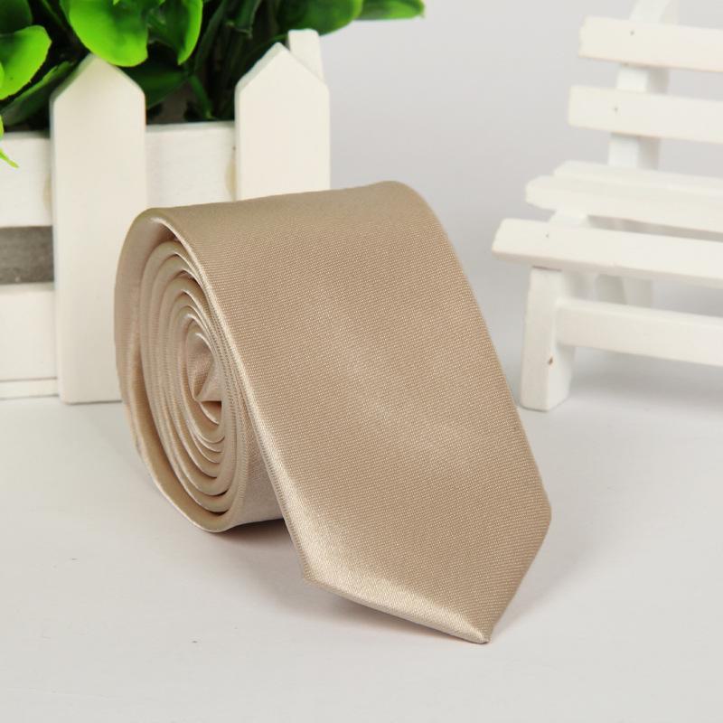 Casual Korean Style Narrow 5cm Solid Color Tie for Men