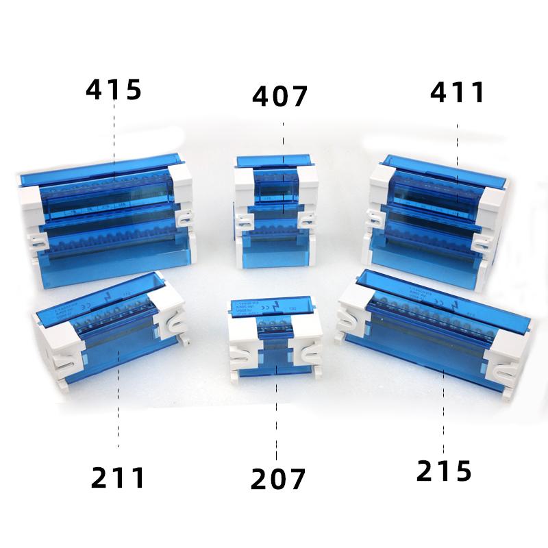 Blok zaciskowy na szynę DIN UK125A Skrzynka rozdzielcza UKK 1 wejście 2 wejścia kilka wyjść uniwersalny przewód przyłączeniowy elektryczny skrzynka przyłączeniowa