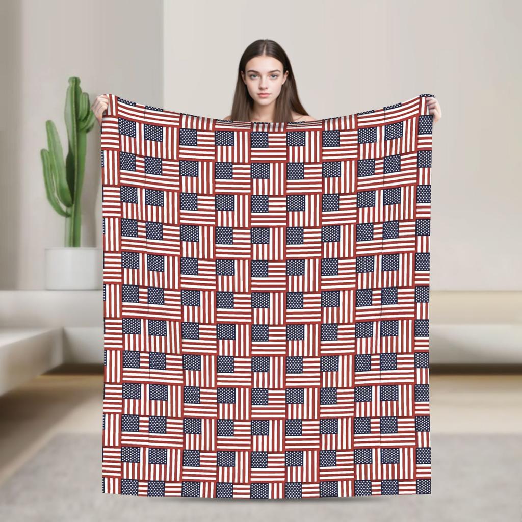 American Flag Blankets Quality Warm Throw Blanket Spring Airplane Travel Couch Chair Street Trend Bedspread